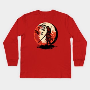 Nouveau Red samurai Kids Long Sleeve T-Shirt